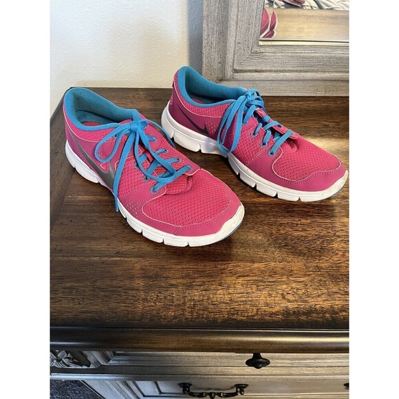 Nike Womens 9 Flex Experience RN Pink Running Athletic Sneakers Shoes 525754-600 - Picture 1 of 5